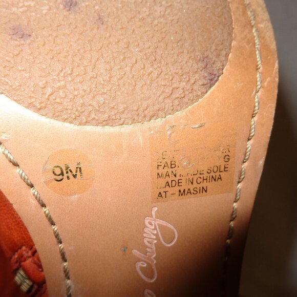 Arturo Chiang Size 9M Masin Orangish Brown Leather Boots - Picture 14 of 16